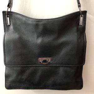 Black Leather Messenger Bag